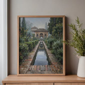 Alhambra Granada Marble Archway Art Canvas Afdruk