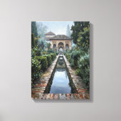 Alhambra Granada Marmeren Boog Kunst Canvas Afdruk (Voorkant)