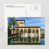Alhambra Granada Spain Postcard Briefkaart (Voorkant / Achterkant)