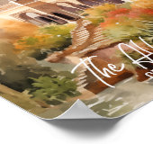 Alhambra Granada Spanje Beroemde Reisplaats Poster (Hoek)