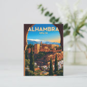 Alhambra, Granada Spanje Briefkaart (Staand voorkant)