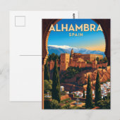 Alhambra, Granada Spanje Briefkaart (Voorkant / Achterkant)