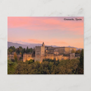 Alhambra, Granada Spanje Briefkaart