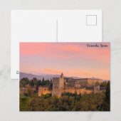 Alhambra, Granada Spanje Briefkaart (Voorkant / Achterkant)