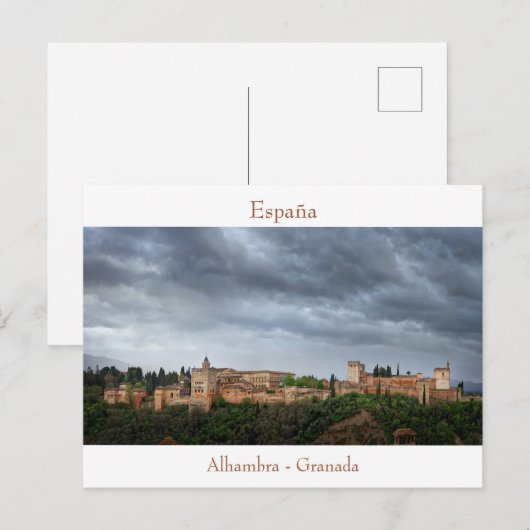 Alhambra, Granada, Spanje Briefkaart (Voorkant / Achterkant)
