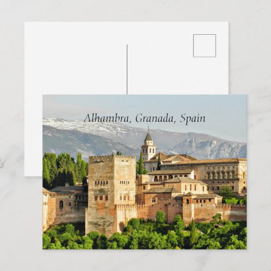 Alhambra, Granada, Spanje Briefkaart (Voorkant / Achterkant)
