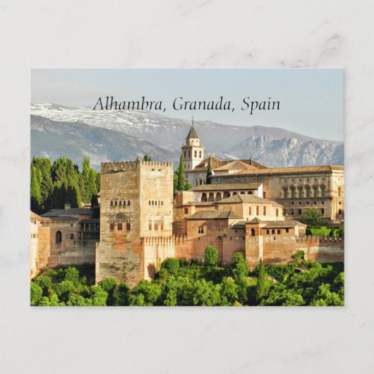Alhambra, Granada, Spanje Briefkaart (Voorkant)