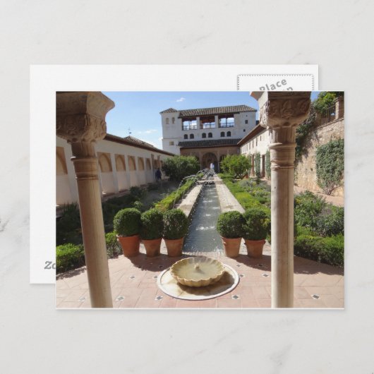 Alhambra, Granada Spanje Briefkaart (Voorkant / Achterkant)