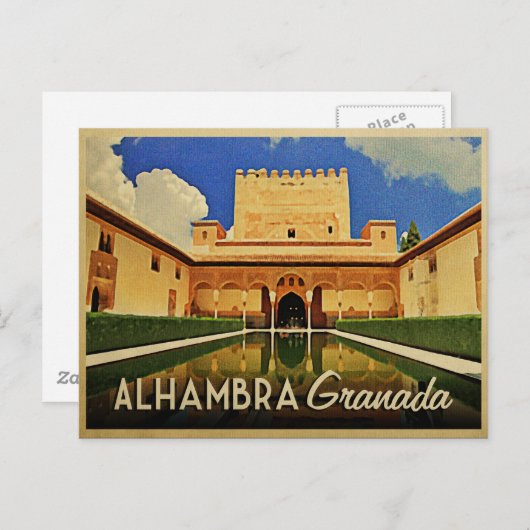 Alhambra Granada Spanje Briefkaart (Voorkant / Achterkant)