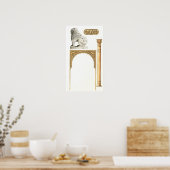 Alhambra Granada Spanje. Details Poster (Keuken)