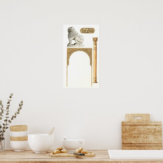 Alhambra Granada Spanje. Details Poster (Keuken)