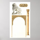 Alhambra Granada Spanje. Details Poster (Voorkant)