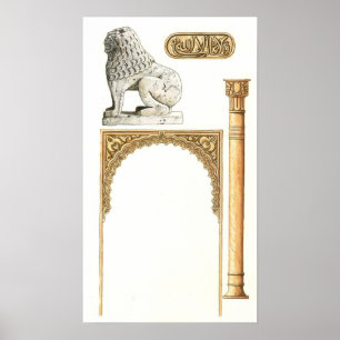 Alhambra Granada Spanje. Details Poster