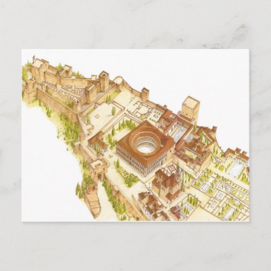 Alhambra Granada Spanje. Kasteel en paleizen Briefkaart (Voorkant)