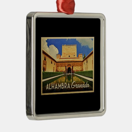 Alhambra Granada Spanje Metalen Ornament (Rechts)