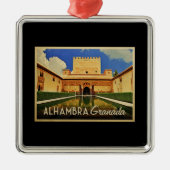 Alhambra Granada Spanje Metalen Ornament (Voorkant)