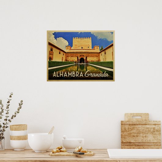 Alhambra Granada Spanje Poster (Keuken)