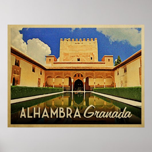 Alhambra Granada Spanje Poster (Voorkant)