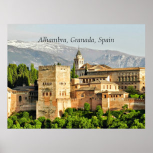 Alhambra, Granada, Spanje Poster