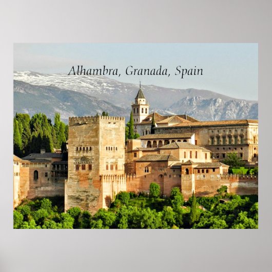 Alhambra, Granada, Spanje Poster (Voorkant)