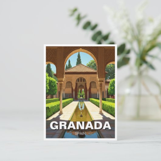 Alhambra Granada Spanje Reizen Briefkaart (Staand voorkant)