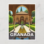 Alhambra Granada Spanje Reizen Briefkaart (Voorkant)
