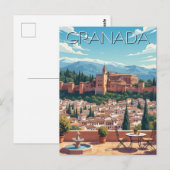 Alhambra Granada Spanje Reizen Briefkaart (Voorkant / Achterkant)