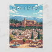 Alhambra Granada Spanje Reizen Briefkaart (Voorkant)