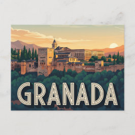 Alhambra Granada Spanje Reizen Briefkaart