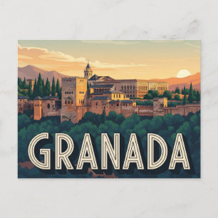Alhambra Granada Spanje Reizen Briefkaart