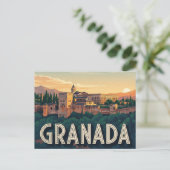 Alhambra Granada Spanje Reizen Briefkaart (Staand voorkant)