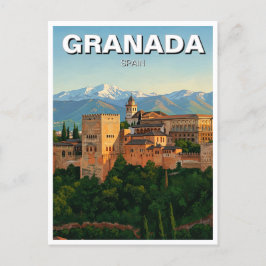 Alhambra Granada Spanje Reizen Briefkaart