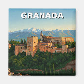 Alhambra Granada Spanje Reizen Magneet (Voorkant)