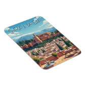 Alhambra Granada Spanje Reizen Magneet (Rechterzijde)