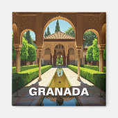 Alhambra Granada Spanje Reizen Magneet (Voorkant)