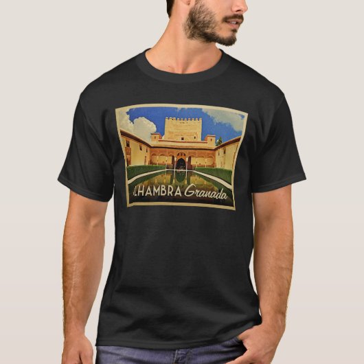 Alhambra Granada Spanje T-shirt (Voorkant)