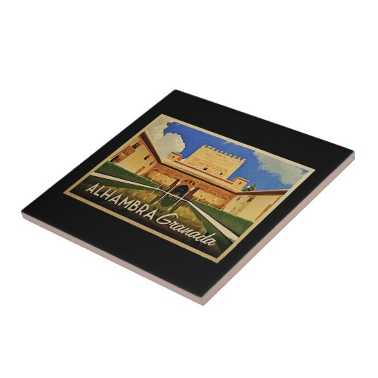 Alhambra Granada Spanje Tegeltje (Zijkant)