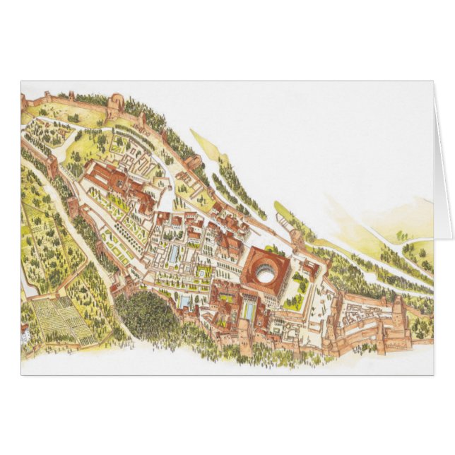 Alhambra Granada Spanje. Uitzicht (Voorkant Horizontaal)