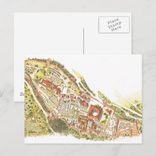 Alhambra Granada Spanje. Uitzicht Briefkaart (Voorkant / Achterkant)