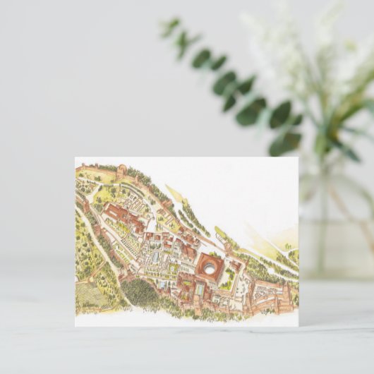 Alhambra Granada Spanje. Uitzicht Briefkaart (Staand voorkant)