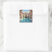 Alhambra Granada Spanje Vierkante Sticker (Tas)