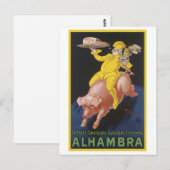 Alhambra Ham Flying Pig AD Briefkaart (Voorkant / Achterkant)