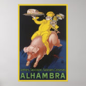 Alhambra Ham Flying Pig AD Poster (Voorkant)