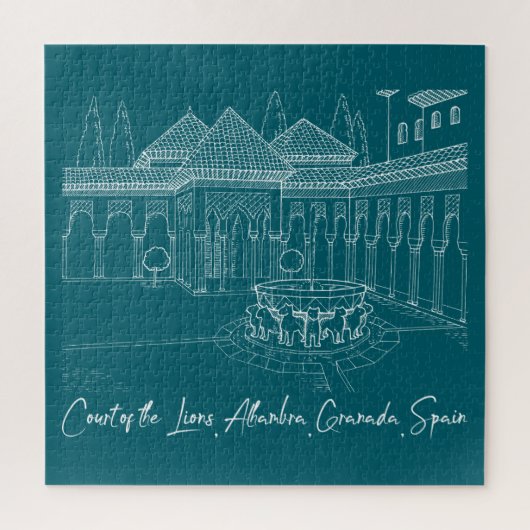 Alhambra Hof van de Leeuwen 2 Legpuzzel (Verticaal)