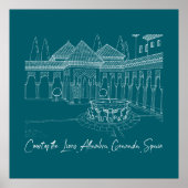 Alhambra Hof van de Leeuwen 2 Poster (Voorkant)