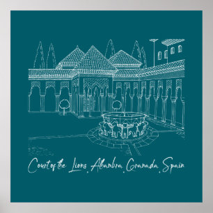 Alhambra Hof van de Leeuwen 2 Poster