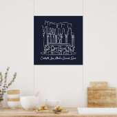 Alhambra Leeuwenhof 1 Poster (Keuken)