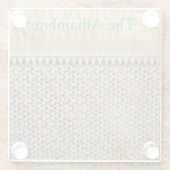 Alhambra Moorish Tessellations Glazen Onderzetter (Achterkant)