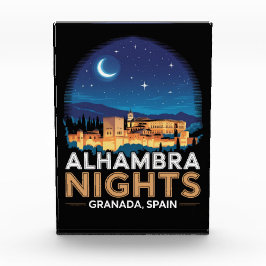 Alhambra Nachten- Granada Spanje Reis Kunst Fotoblokken