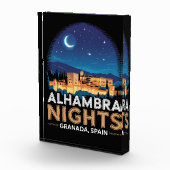 Alhambra Nachten- Granada Spanje Reis Kunst Fotoblokken (Rechts)